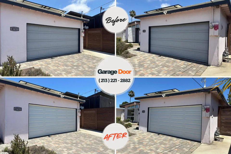 Before and after: garage door repair Independence, WI